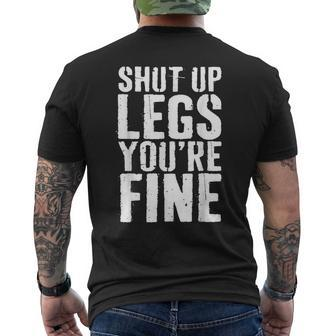 Shut Up Legs Youre Fine Cardio Runner Gift Mens Back Print T-shirt | Mazezy