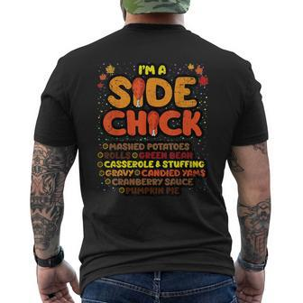 Im A Side Chick Thanksgiving Day Turkey Leg Autumn Men's T-shirt Back Print - Monsterry DE