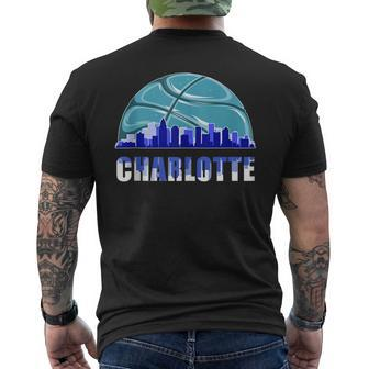 Silhouette Charlotte City Charlotte Basketball Pride Mens Back Print T-shirt | Mazezy