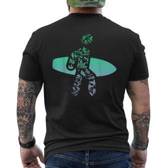 Silhouette Surf Icons For Surfer Surf Boys Surfing Men's T-shirt Back Print - Monsterry