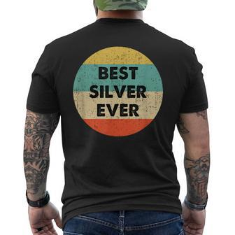 Silver Name Mens Back Print T-shirt - Thegiftio UK