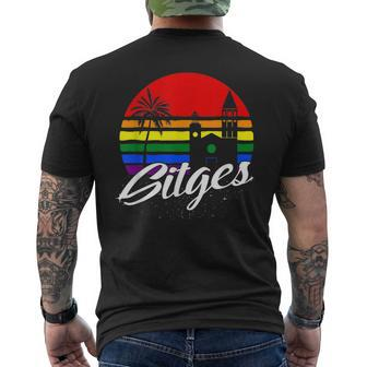 Sitges Gay Pride Vacation T Mens Back Print T-shirt | Mazezy