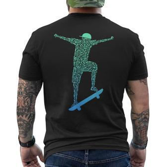 Skateboard For Boys | Skateboading Gear For Skater Mens Back Print T-shirt - Seseable