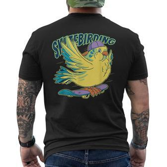 Skateboarding Skate Bird Novelty Family Apparel And More Mens Back Print T-shirt | Mazezy
