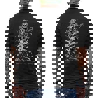 Skeleton Guitar Guy Rock And Roll Band Rock On Men's T-shirt Back Print - Thegiftio UK