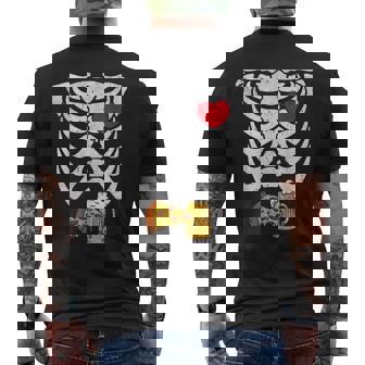 Skeleton Pregnancy Pregnant Couple Halloween Costume Husband Men's T-shirt Back Print