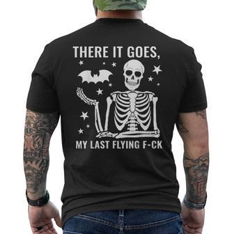 Skeleton There It Goes My Last Flying F-Ck Men's T-shirt Back Print