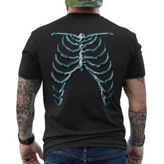 Skeleton Rib Cage Cool Halloween Ver 1B Halloween Men's T-shirt Back Print | Mazezy