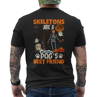 Skeletons Dobermann Is Friends Funny Halloween Costume Mens Back Print T-shirt | Mazezy AU