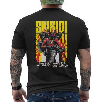 Skibidi Toilet Costume Camera Man Speaker Man Tv Man Men's T-shirt Back Print - Seseable