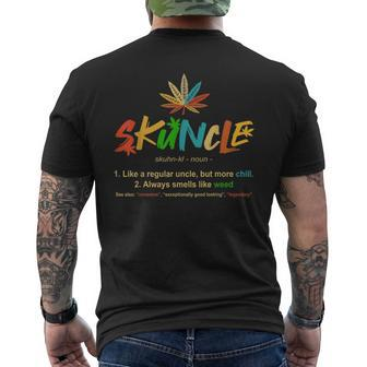 Skuncle Definition Funny Weed Pot Cannabis Stoner Uncle Gift Funny Gifts For Uncle Mens Back Print T-shirt | Mazezy AU