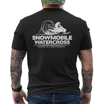 Sledge Snowmobile Watercross Evolution Extrem Sport Men's T-shirt Back Print | Mazezy