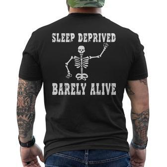 Sleep Deprived Barley Alive Skeleton Men's T-shirt Back Print | Mazezy DE