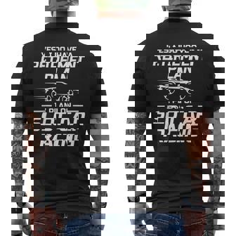 Slot Car Racing Retirement Plan Race Track Racer Retirement Funny Gifts Mens Back Print T-shirt | Mazezy