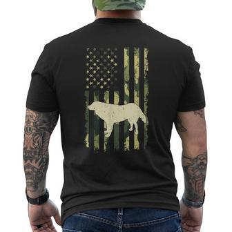 Slovak Cuvac Camouflage American Flag Men's T-shirt Back Print | Mazezy