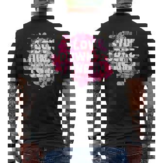 Slow Down & Tune In Mens Back Print T-shirt | Mazezy