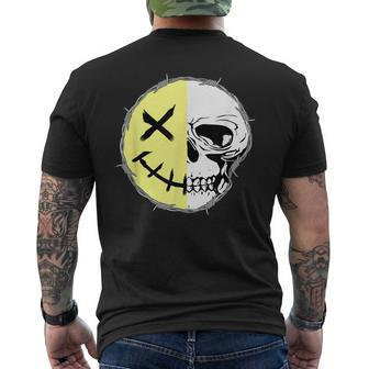 Smile Skull Skeleton Face Skull Mens Back Print T-shirt | Mazezy