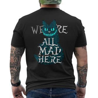 Smiling Cat We Are All Mad Here Cat Men's T-shirt Back Print - Monsterry DE