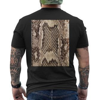 Snakeskin Print Snake Reptile Animal Rattlesnake Men's T-shirt Back Print | Mazezy
