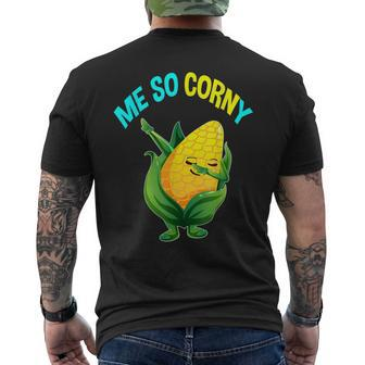 Me So Corny Sweetcorn Lovers Vegan Vegetarian Corn Men's T-shirt Back Print - Thegiftio UK