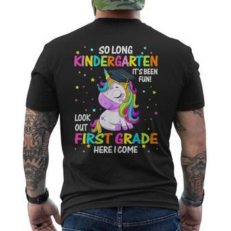 So Long Kindergarten 1St Grade Come Unicorn Graduation Girls Mens Back Print T-shirt - Seseable