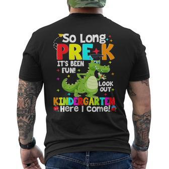 So Long Prek Kindergarten Here I Come Dinosaur Graduation Mens Back Print T-shirt | Mazezy AU
