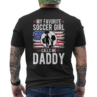 Soccer Girl Soccer Dad Of A Soccer Player Father Mens Back Print T-shirt - Seseable