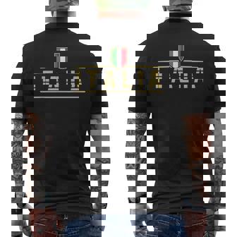 Soccer Italia Italian Flag Italy Mens Back Print T-shirt | Mazezy