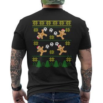 Soccer Ugly Christmas Sweater Holiday Men's T-shirt Back Print - Monsterry