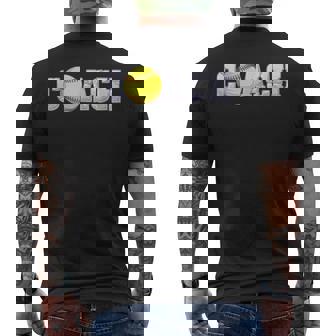 Softball Coach Coaching Assistant Coach Softball Team Men Mens Back Print T-shirt | Mazezy