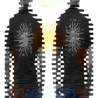 Sol De Mayo Argentina Flag Argentinian Sun Vintage Throwback Mens Back Print T-shirt | Seseable UK