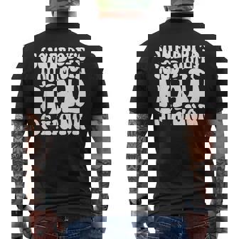 Somebodys Loud Mouth Maid Of Honor Bachelorette Party Mens Back Print T-shirt | Mazezy