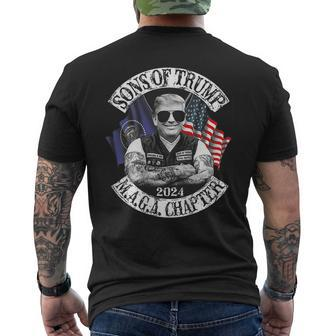 Sons Of Trump Maga Chapter 2024 On Back Maga Funny Gifts Mens Back Print T-shirt | Mazezy