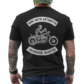 Sons With Arthritisibuprefen Chapter Funny Biker Skull Mens Back Print T-shirt | Mazezy UK