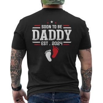 Soon To Be Daddy 2024 New Dad 2024 First Time Dad Men's T-shirt Back Print - Thegiftio UK