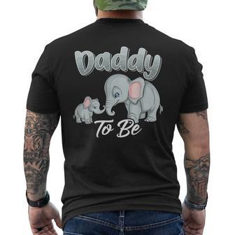 Soon Daddy To Be Elephants For Baby Shower Gender Reveal Men Mens Back Print T-shirt - Monsterry