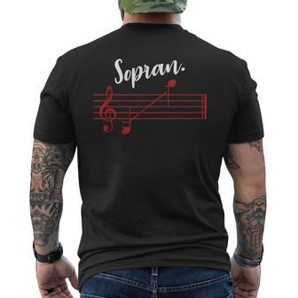 Soprano Singer Soprano Choir Singer Musical Singer Men's T-shirt Back Print | Mazezy