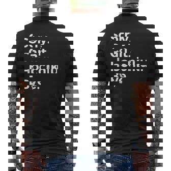 Sorry Can't Hocchiku Bye Musical Instrument Music Musicall Men's T-shirt Back Print | Mazezy