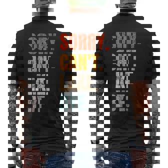 Sorry Cant Lake Bye Vintage Retro Lake Lovers Lake Life Mens Back Print T-shirt | Mazezy