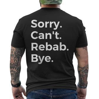 Sorry Can't Rebab Bye Musical Instrument Music Musical Men's T-shirt Back Print | Mazezy