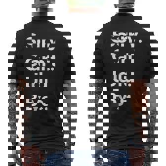 Sorry Can't Udu Bye Musical Instrument Music Musical Men's T-shirt Back Print | Mazezy