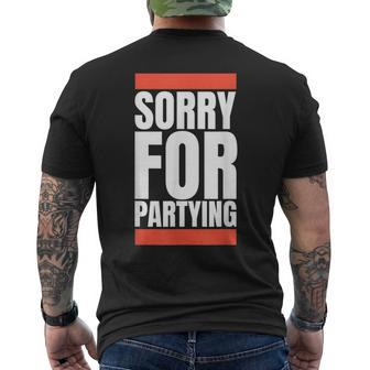 Sorry For Partying Halloween Birthday Costume Men's T-shirt Back Print - Monsterry AU