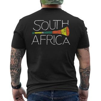South Africa African Pride Vuvuzela Men's T-shirt Back Print | Mazezy AU