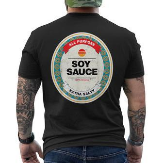 Soy Sauce Easy Halloween Costume Matching Group Couples Men's T-shirt Back Print - Monsterry