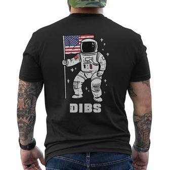 Space Astronaut Dibs Fourth July 4Th Patriot Men Women Kids Mens Back Print T-shirt | Mazezy