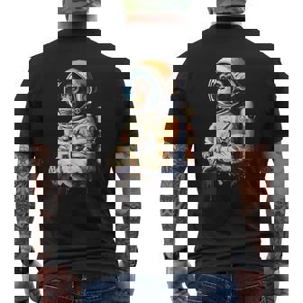 Space Vintage Travel Astronaut Monkey Astronaut Men's T-shirt Back Print - Thegiftio UK
