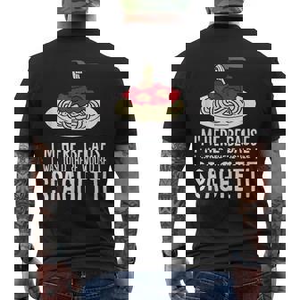 Spaghetti Italian Pasta Im Just Here For Spaghetti Mens Back Print T-shirt | Mazezy