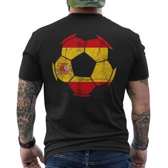 Spain Soccer Ball Spanish Pride Spanish Flag Espanol Spain Mens Back Print T-shirt | Mazezy