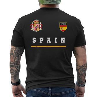 Spain SportSoccer Jersey Flag Football Madrid Mens Back Print T-shirt | Mazezy