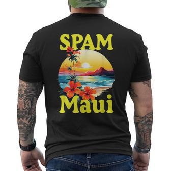 Spam Loves Maui Hawaii Men's T-shirt Back Print - Seseable